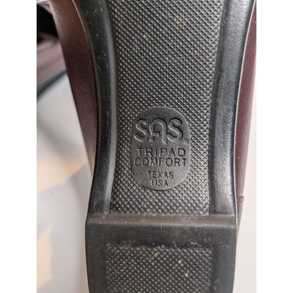 SAS Easier Tripad Comfort Dress Loafers Burgundy Leather Slip On USA Shoes, 10 - Picture 11 of 13